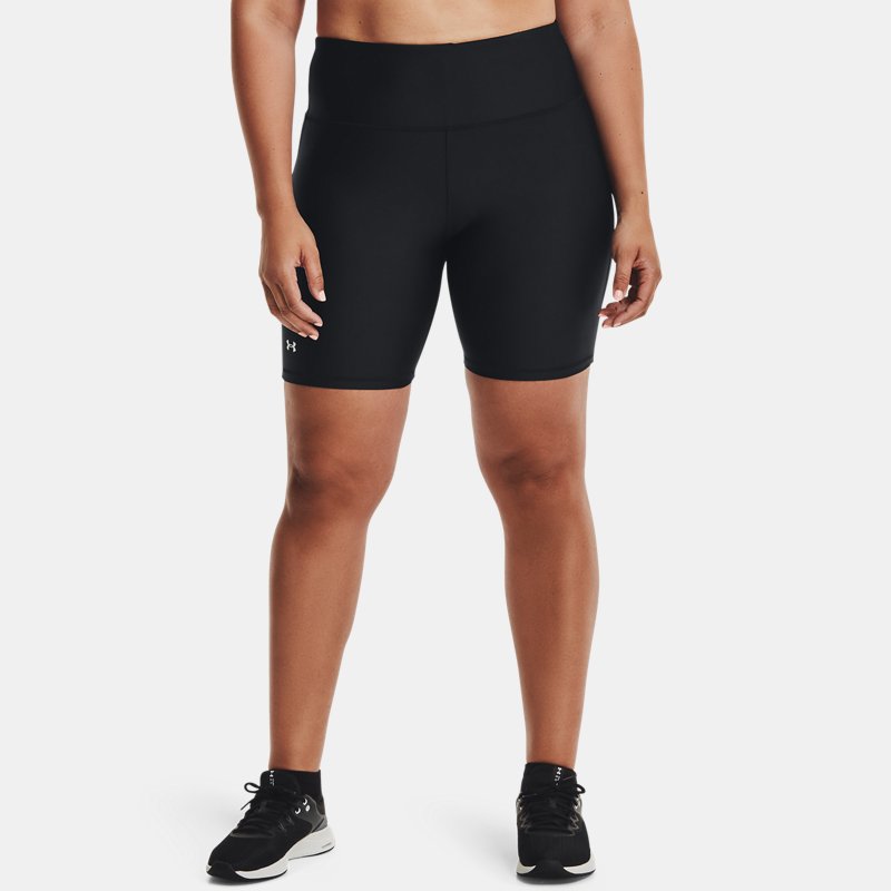 Under Armour Women's HeatGear® Bike Shorts Black / White 3X